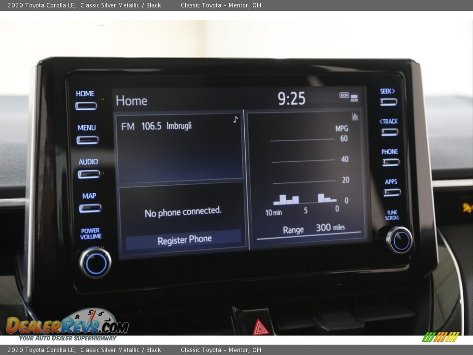 2020 Toyota Corolla LE Classic Silver Metallic / Black Photo #10