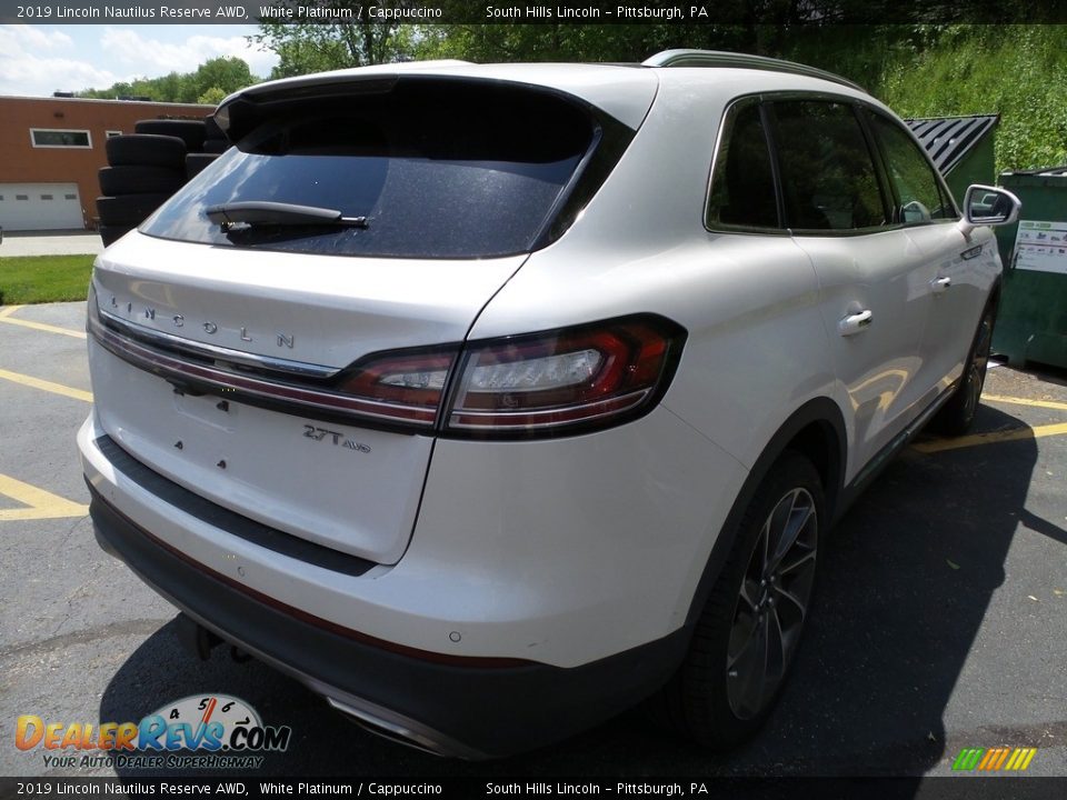 2019 Lincoln Nautilus Reserve AWD White Platinum / Cappuccino Photo #4