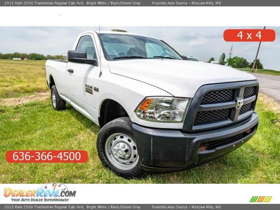 2013 Ram 2500 Tradesman Regular Cab 4x4 Bright White / Black/Diesel Gray Photo #1