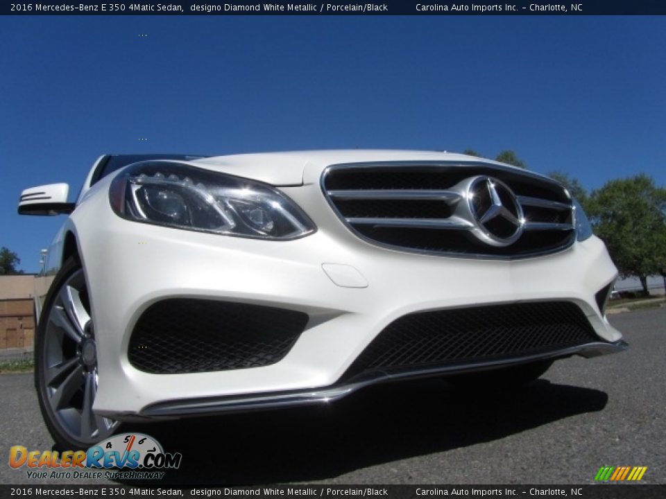 2016 Mercedes-Benz E 350 4Matic Sedan designo Diamond White Metallic / Porcelain/Black Photo #1