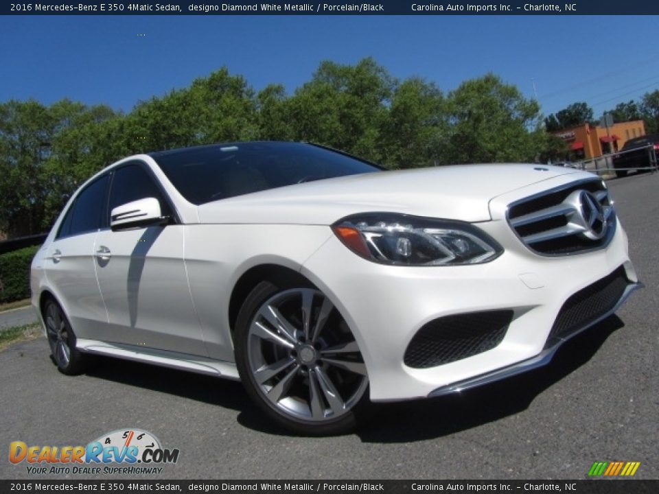 2016 Mercedes-Benz E 350 4Matic Sedan designo Diamond White Metallic / Porcelain/Black Photo #2