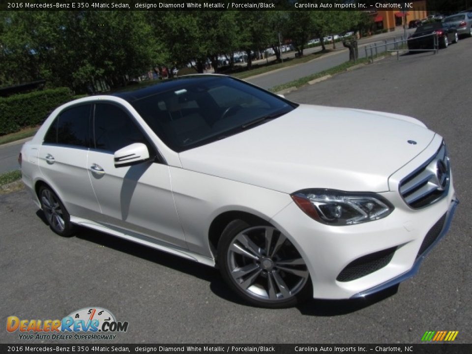 2016 Mercedes-Benz E 350 4Matic Sedan designo Diamond White Metallic / Porcelain/Black Photo #3