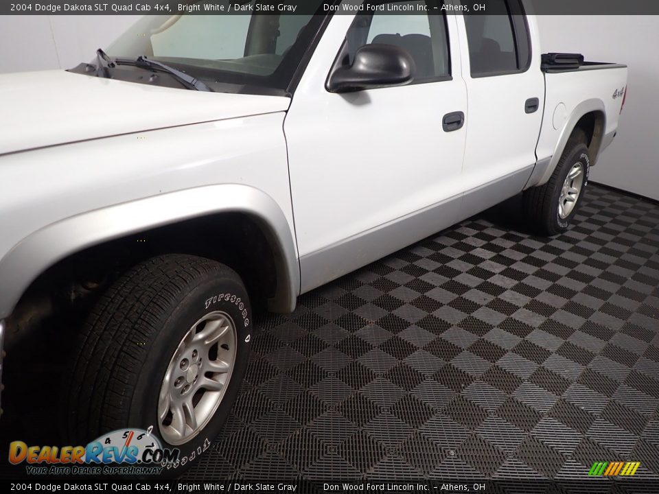 2004 Dodge Dakota SLT Quad Cab 4x4 Bright White / Dark Slate Gray Photo #8