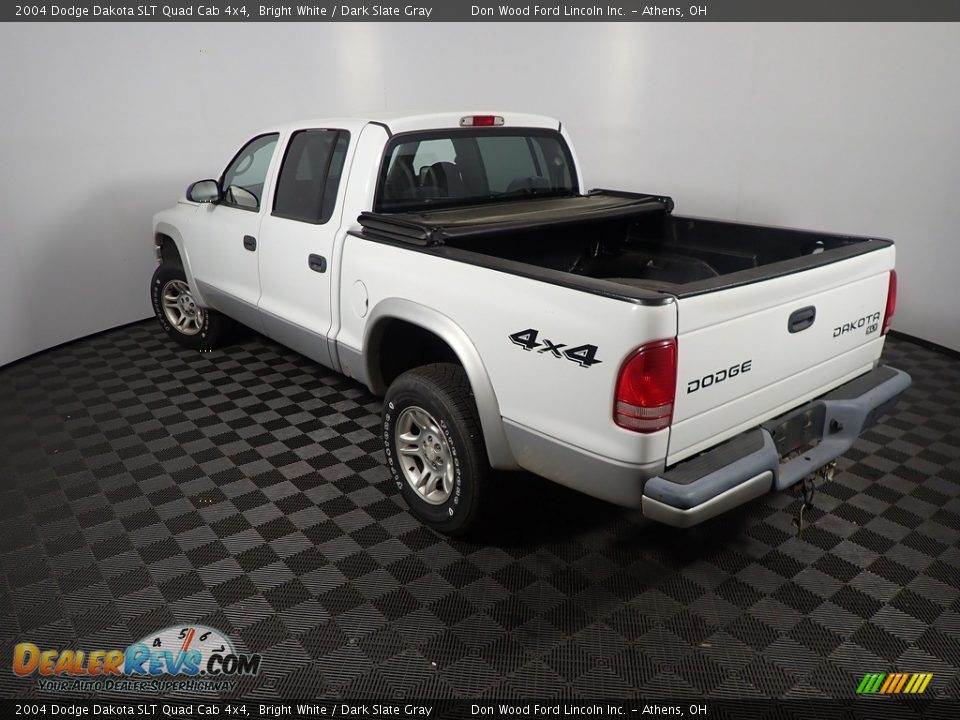 2004 Dodge Dakota SLT Quad Cab 4x4 Bright White / Dark Slate Gray Photo #9