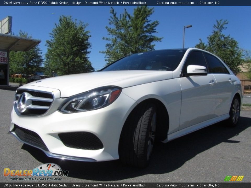 2016 Mercedes-Benz E 350 4Matic Sedan designo Diamond White Metallic / Porcelain/Black Photo #6