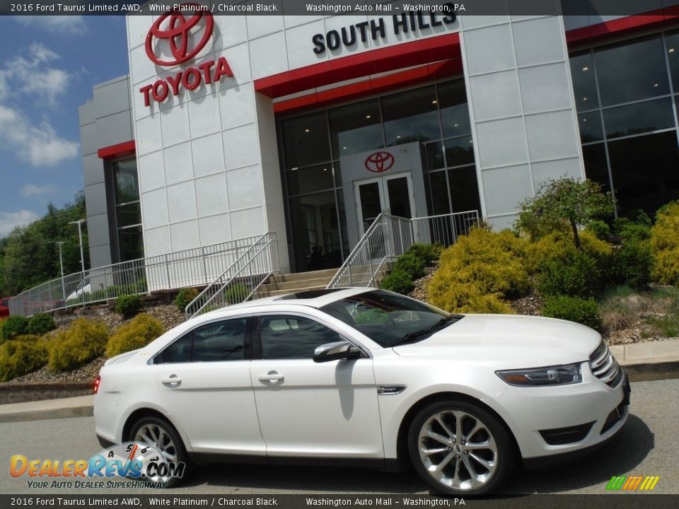 2016 Ford Taurus Limited AWD White Platinum / Charcoal Black Photo #2