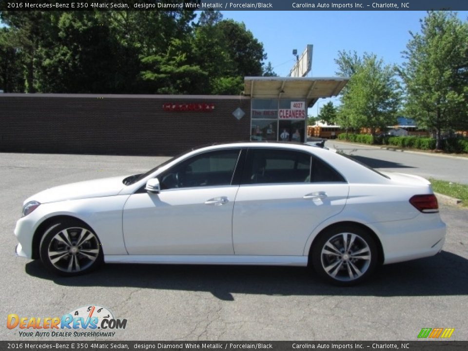 2016 Mercedes-Benz E 350 4Matic Sedan designo Diamond White Metallic / Porcelain/Black Photo #7