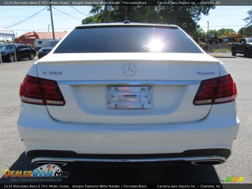 2016 Mercedes-Benz E 350 4Matic Sedan designo Diamond White Metallic / Porcelain/Black Photo #9