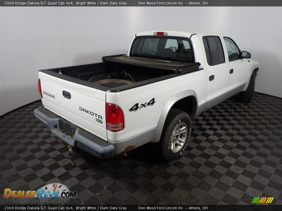 2004 Dodge Dakota SLT Quad Cab 4x4 Bright White / Dark Slate Gray Photo #12