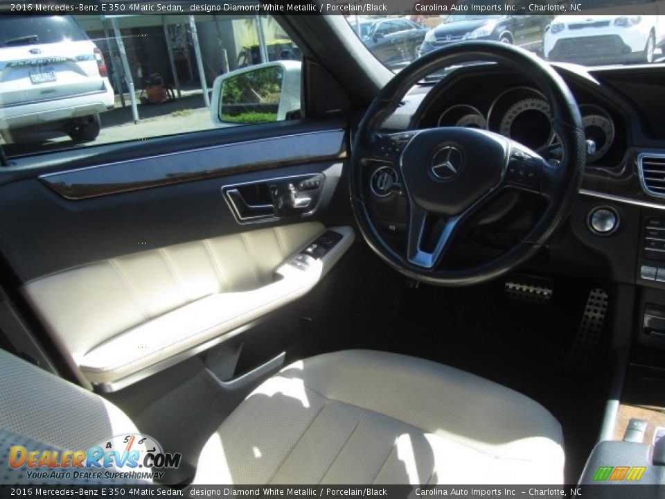 2016 Mercedes-Benz E 350 4Matic Sedan designo Diamond White Metallic / Porcelain/Black Photo #12