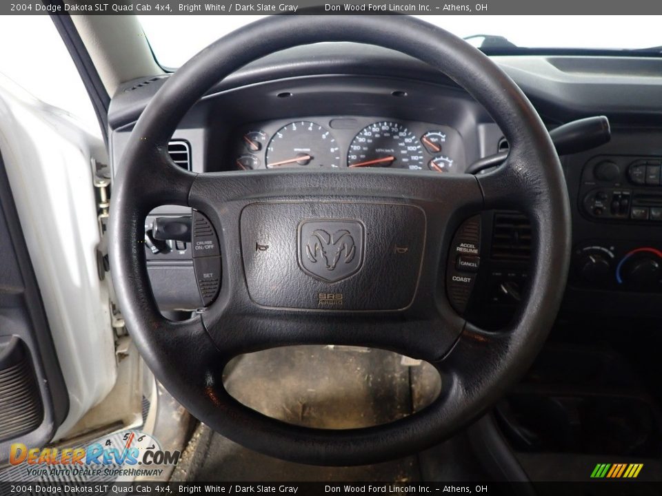 2004 Dodge Dakota SLT Quad Cab 4x4 Bright White / Dark Slate Gray Photo #14