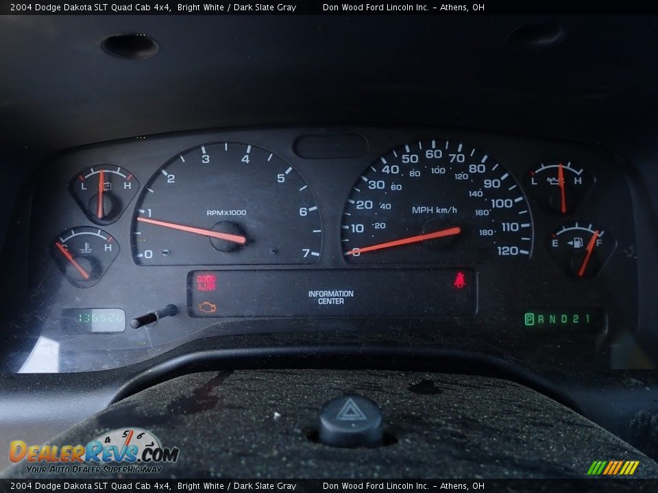 2004 Dodge Dakota SLT Quad Cab 4x4 Bright White / Dark Slate Gray Photo #15