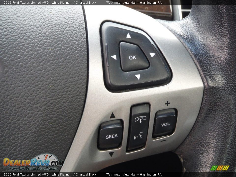 2016 Ford Taurus Limited AWD White Platinum / Charcoal Black Photo #9