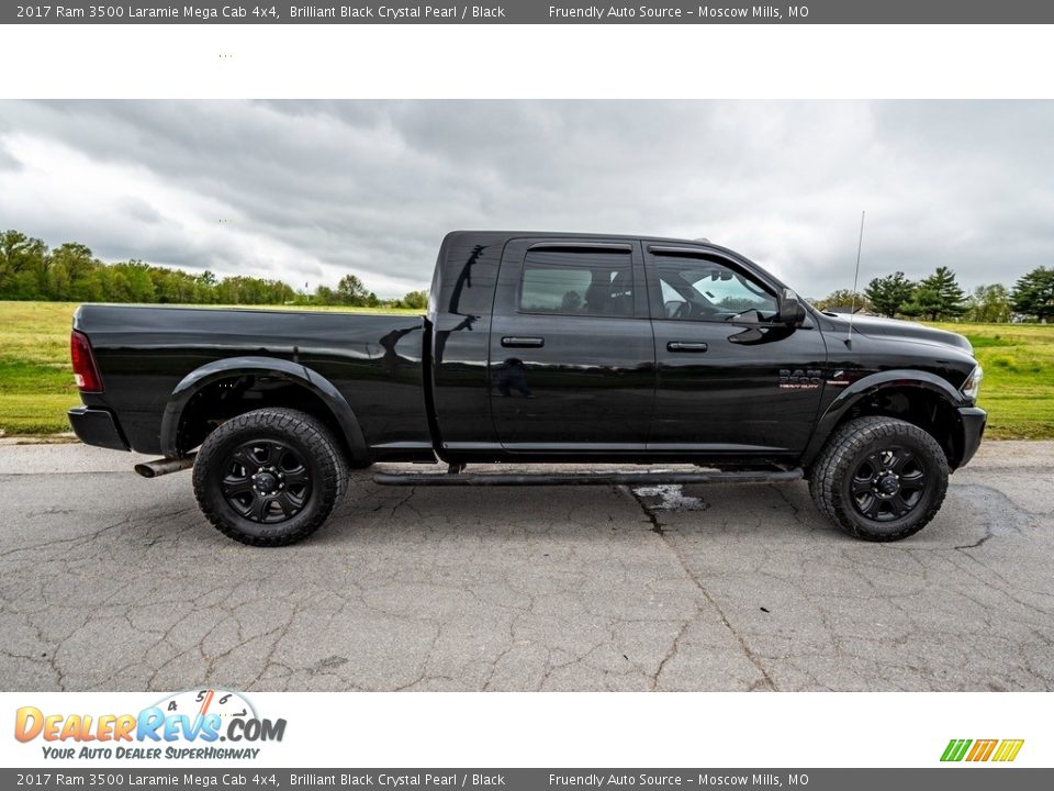 Brilliant Black Crystal Pearl 2017 Ram 3500 Laramie Mega Cab 4x4 Photo #2