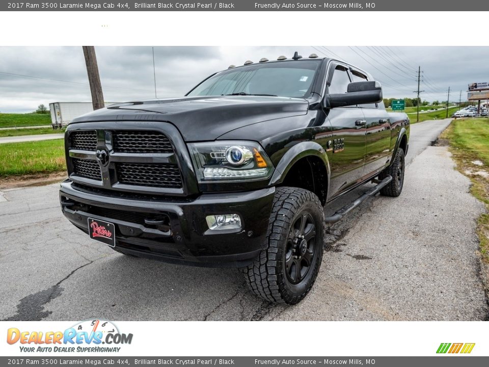 2017 Ram 3500 Laramie Mega Cab 4x4 Brilliant Black Crystal Pearl / Black Photo #8