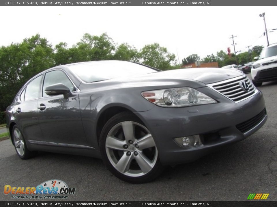 2012 Lexus LS 460 Nebula Gray Pearl / Parchment/Medium Brown Walnut Photo #2