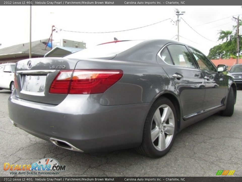 2012 Lexus LS 460 Nebula Gray Pearl / Parchment/Medium Brown Walnut Photo #10