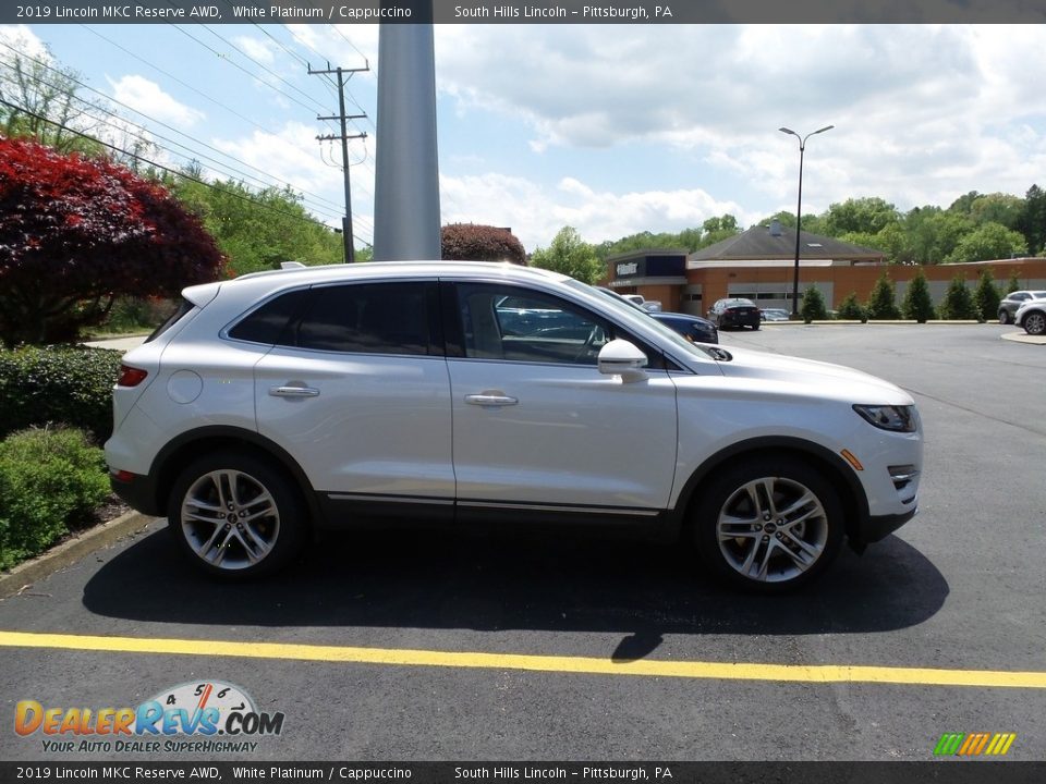 2019 Lincoln MKC Reserve AWD White Platinum / Cappuccino Photo #5