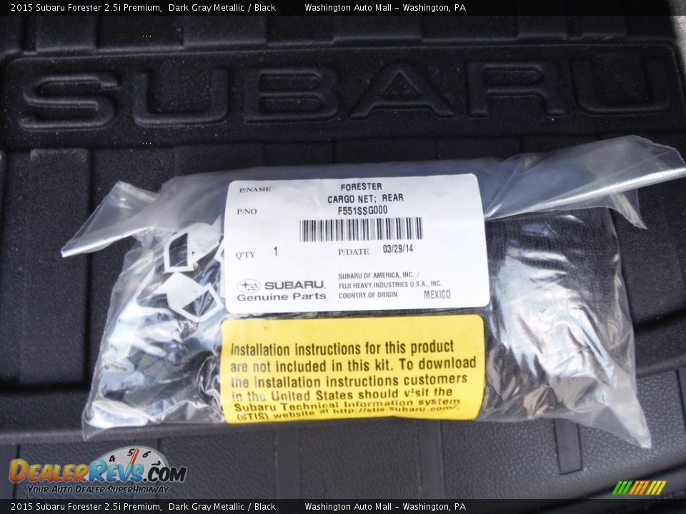 2015 Subaru Forester 2.5i Premium Dark Gray Metallic / Black Photo #30