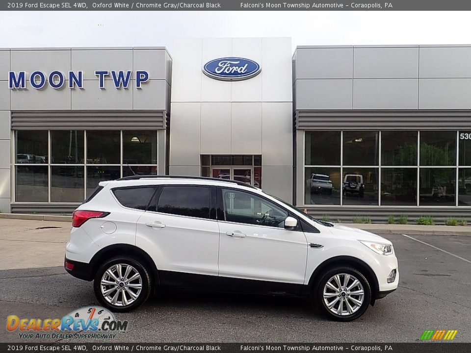 2019 Ford Escape SEL 4WD Oxford White / Chromite Gray/Charcoal Black Photo #1