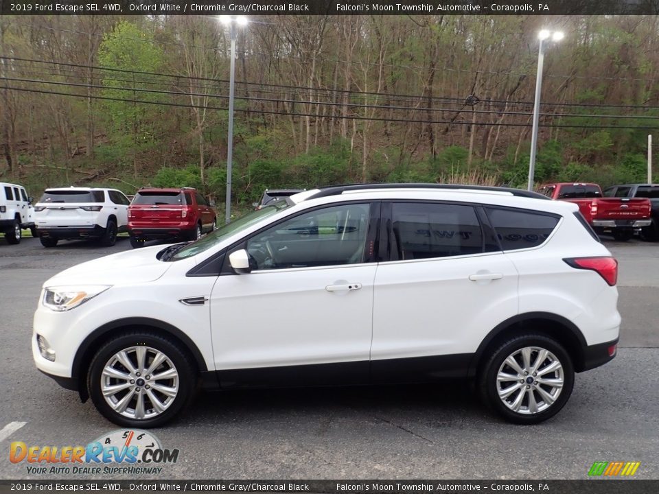 2019 Ford Escape SEL 4WD Oxford White / Chromite Gray/Charcoal Black Photo #6
