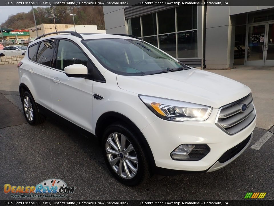 2019 Ford Escape SEL 4WD Oxford White / Chromite Gray/Charcoal Black Photo #9