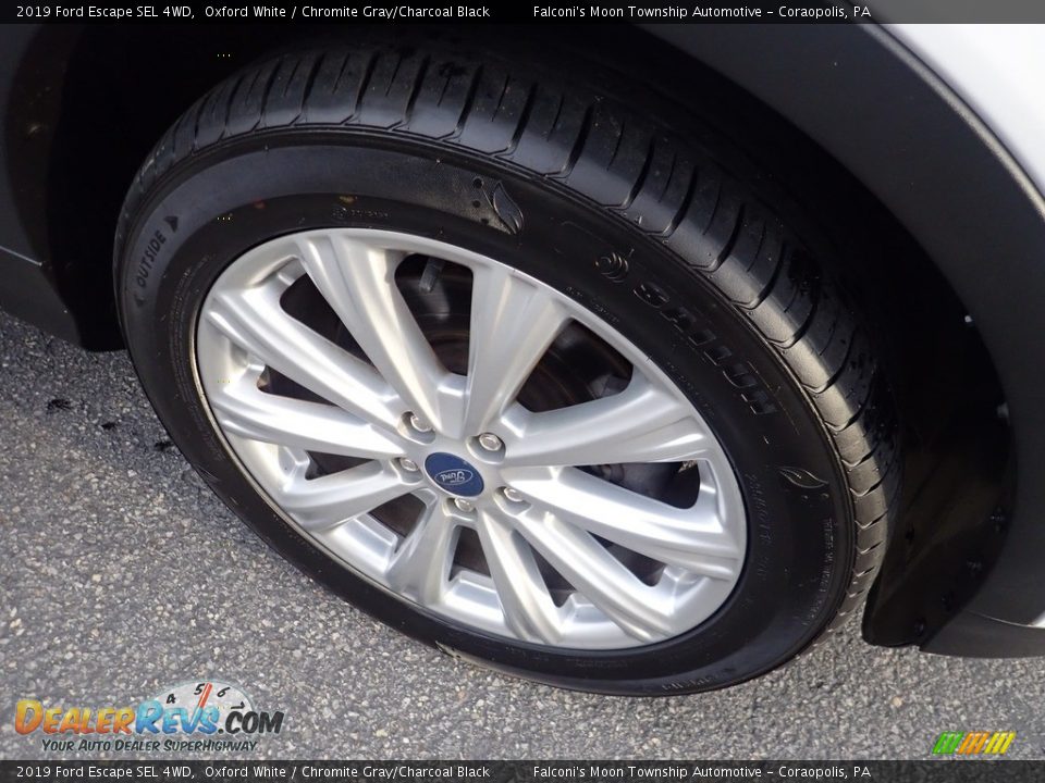 2019 Ford Escape SEL 4WD Oxford White / Chromite Gray/Charcoal Black Photo #10