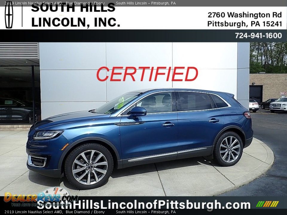 2019 Lincoln Nautilus Select AWD Blue Diamond / Ebony Photo #1