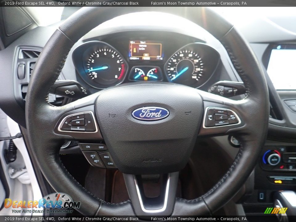 2019 Ford Escape SEL 4WD Oxford White / Chromite Gray/Charcoal Black Photo #23