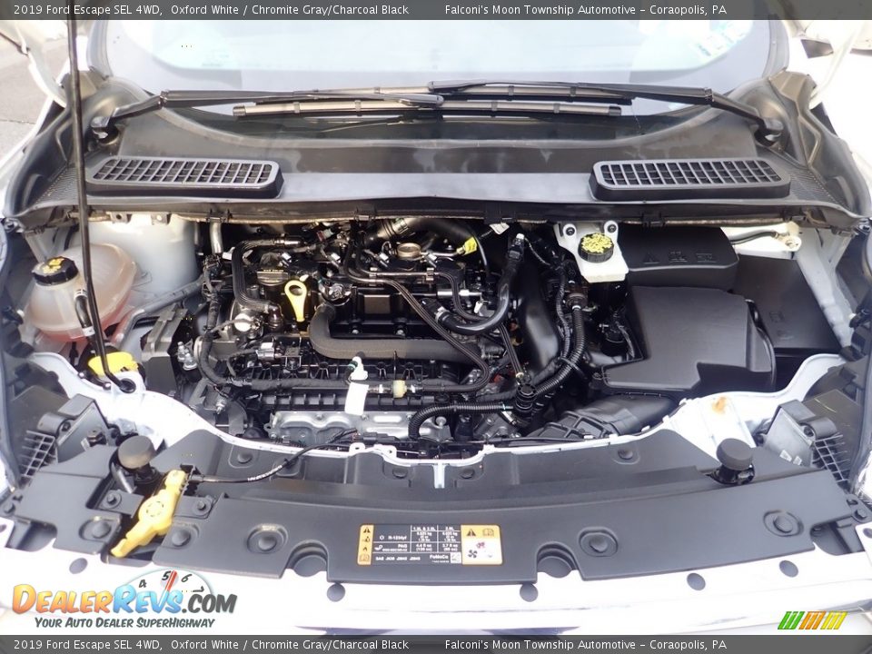 2019 Ford Escape SEL 4WD Oxford White / Chromite Gray/Charcoal Black Photo #30