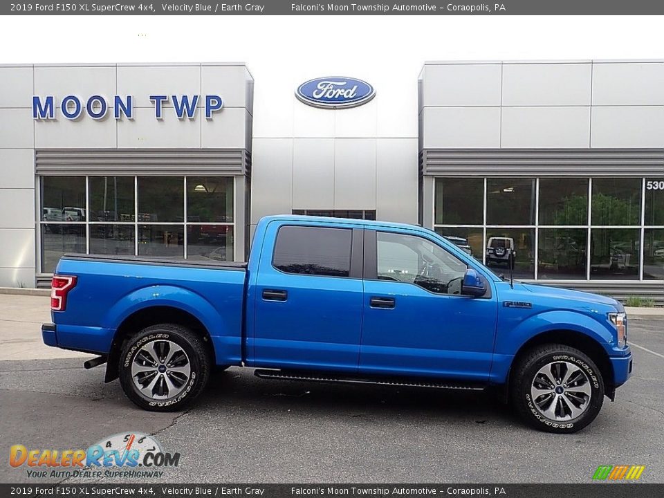 2019 Ford F150 XL SuperCrew 4x4 Velocity Blue / Earth Gray Photo #1