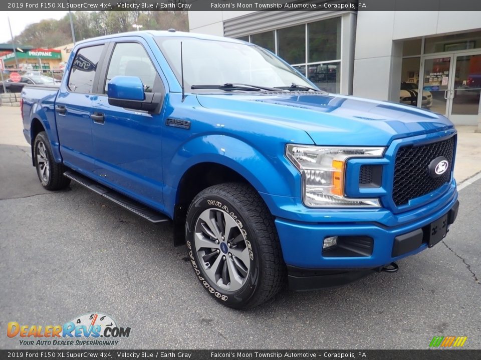 Velocity Blue 2019 Ford F150 XL SuperCrew 4x4 Photo #8