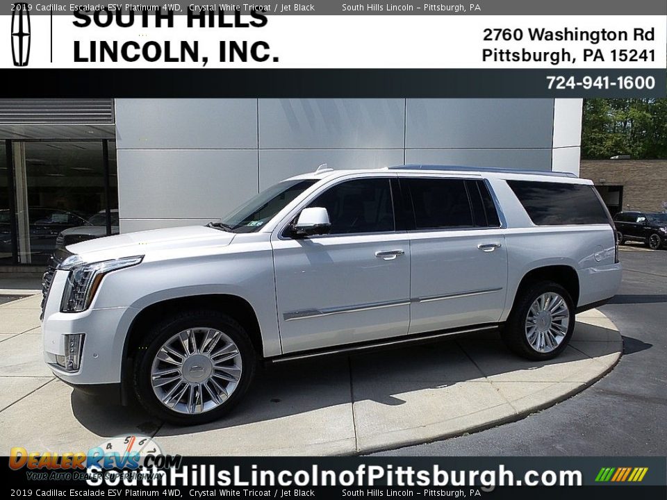 2019 Cadillac Escalade ESV Platinum 4WD Crystal White Tricoat / Jet Black Photo #1