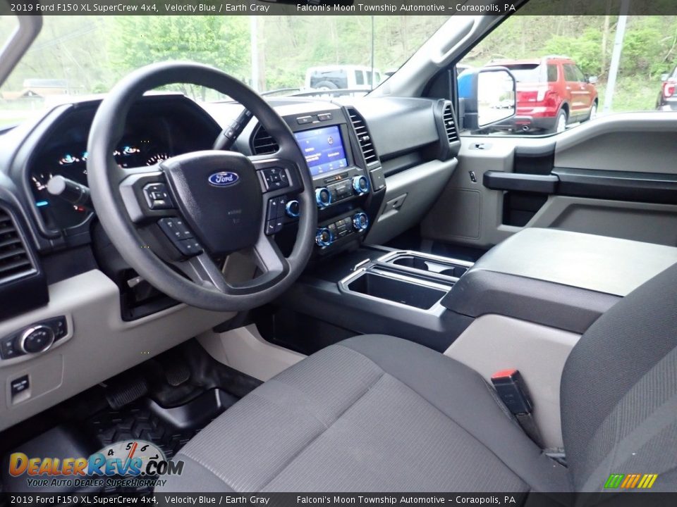 Earth Gray Interior - 2019 Ford F150 XL SuperCrew 4x4 Photo #22