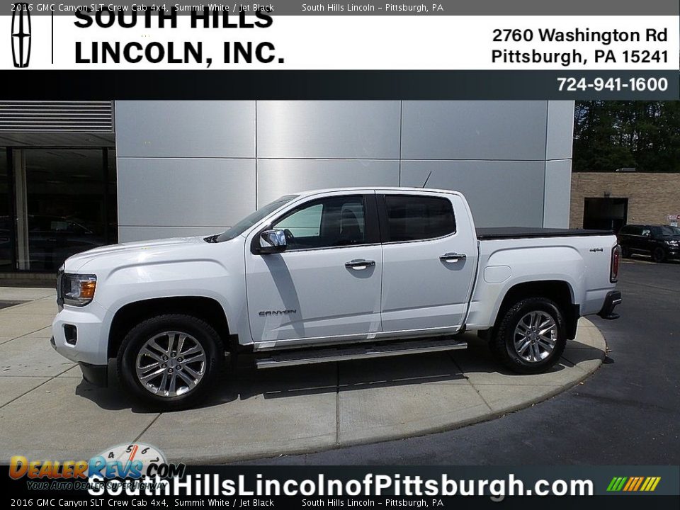 2016 GMC Canyon SLT Crew Cab 4x4 Summit White / Jet Black Photo #1