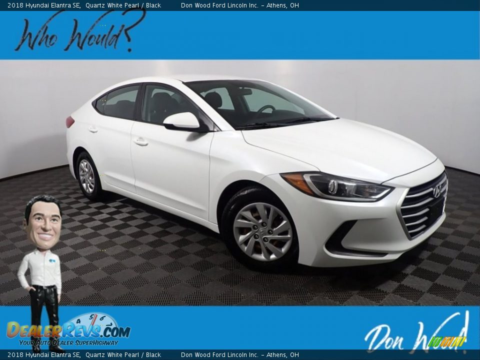 2018 Hyundai Elantra SE Quartz White Pearl / Black Photo #1