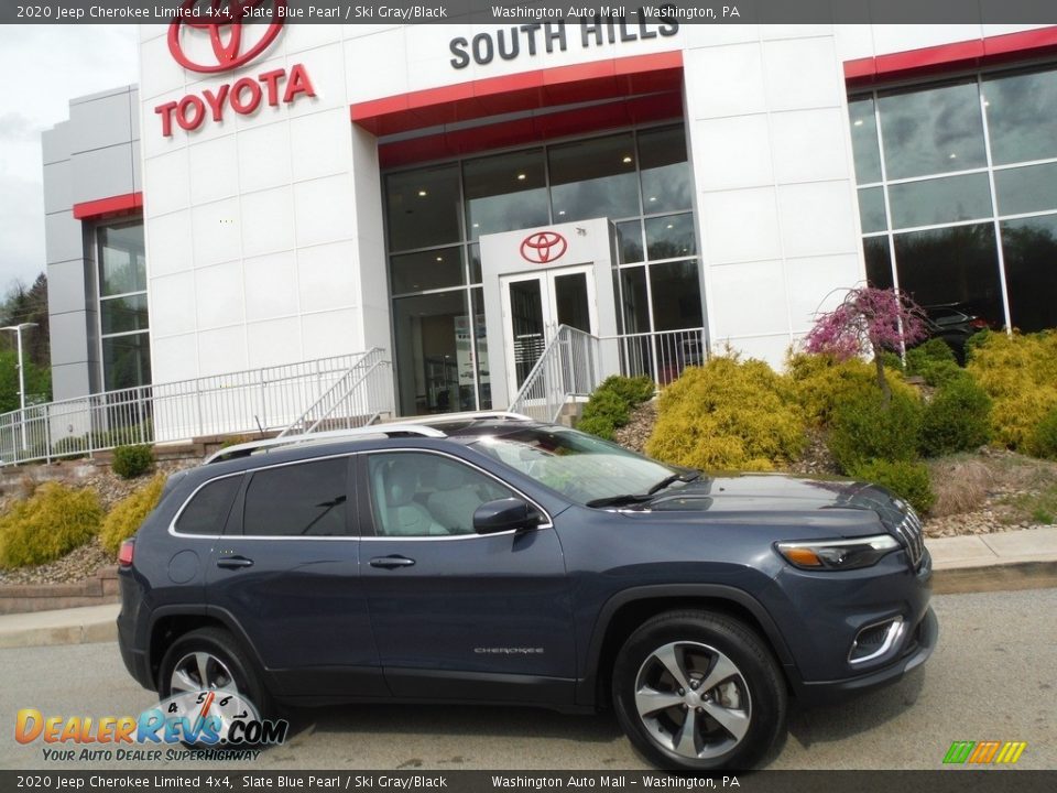 2020 Jeep Cherokee Limited 4x4 Slate Blue Pearl / Ski Gray/Black Photo #2