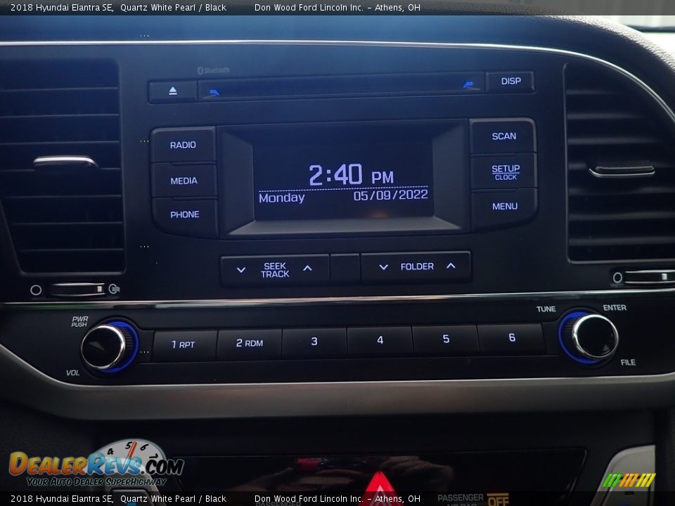 2018 Hyundai Elantra SE Quartz White Pearl / Black Photo #25