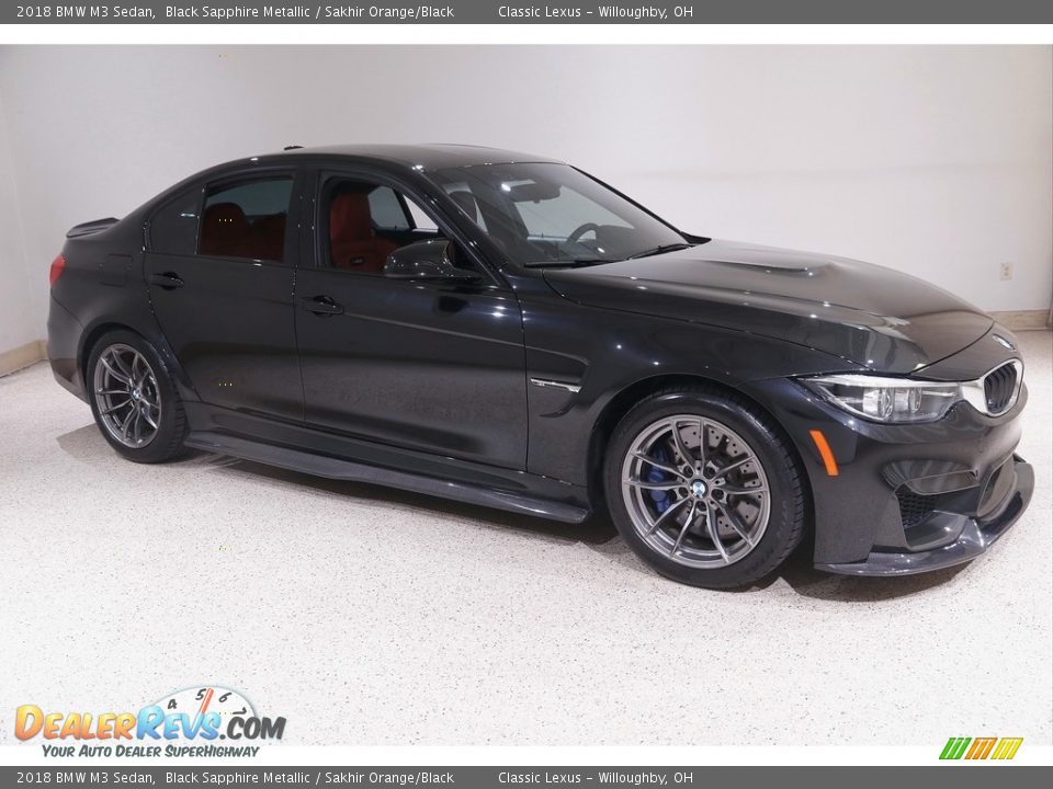 Black Sapphire Metallic 2018 BMW M3 Sedan Photo #1