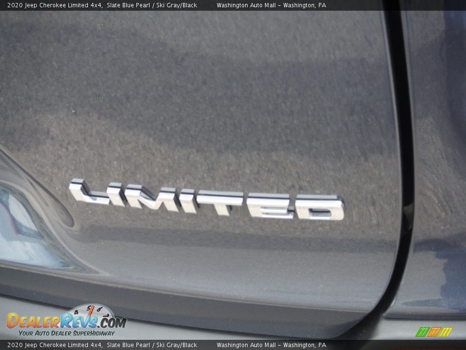 2020 Jeep Cherokee Limited 4x4 Slate Blue Pearl / Ski Gray/Black Photo #17