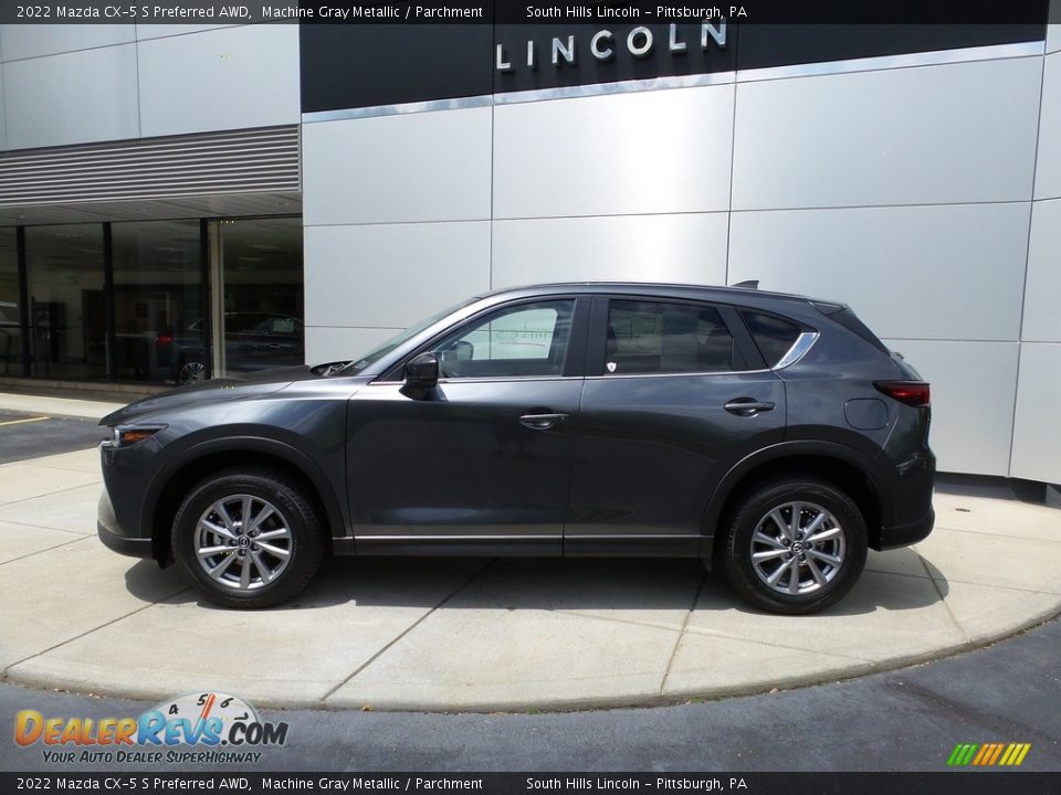 Machine Gray Metallic 2022 Mazda CX-5 S Preferred AWD Photo #2