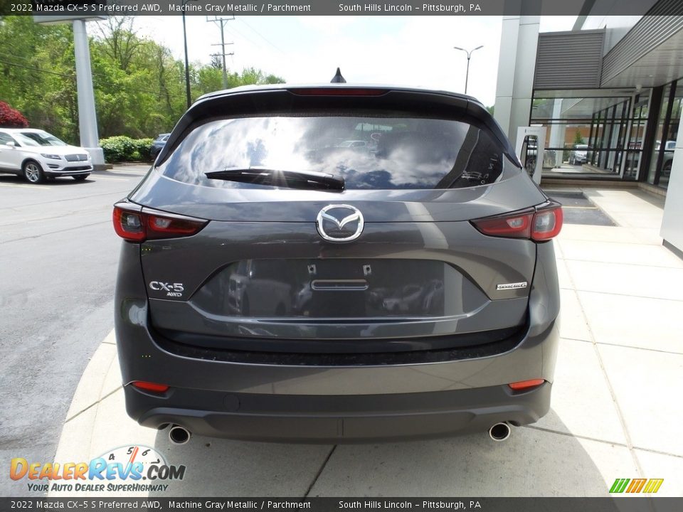 2022 Mazda CX-5 S Preferred AWD Machine Gray Metallic / Parchment Photo #4