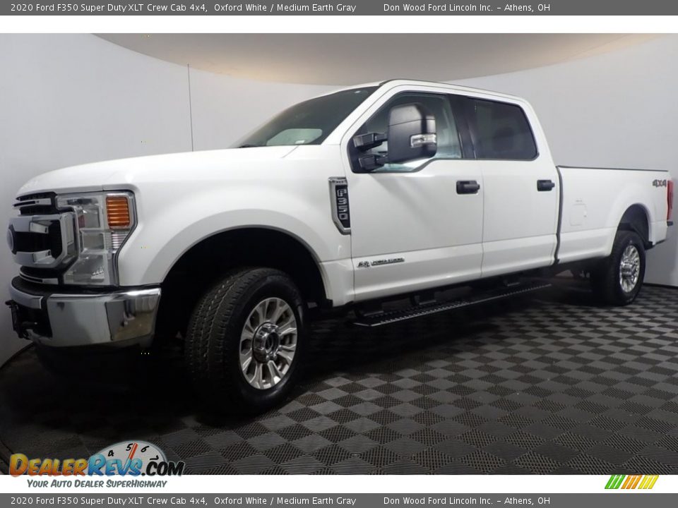 2020 Ford F350 Super Duty XLT Crew Cab 4x4 Oxford White / Medium Earth Gray Photo #8