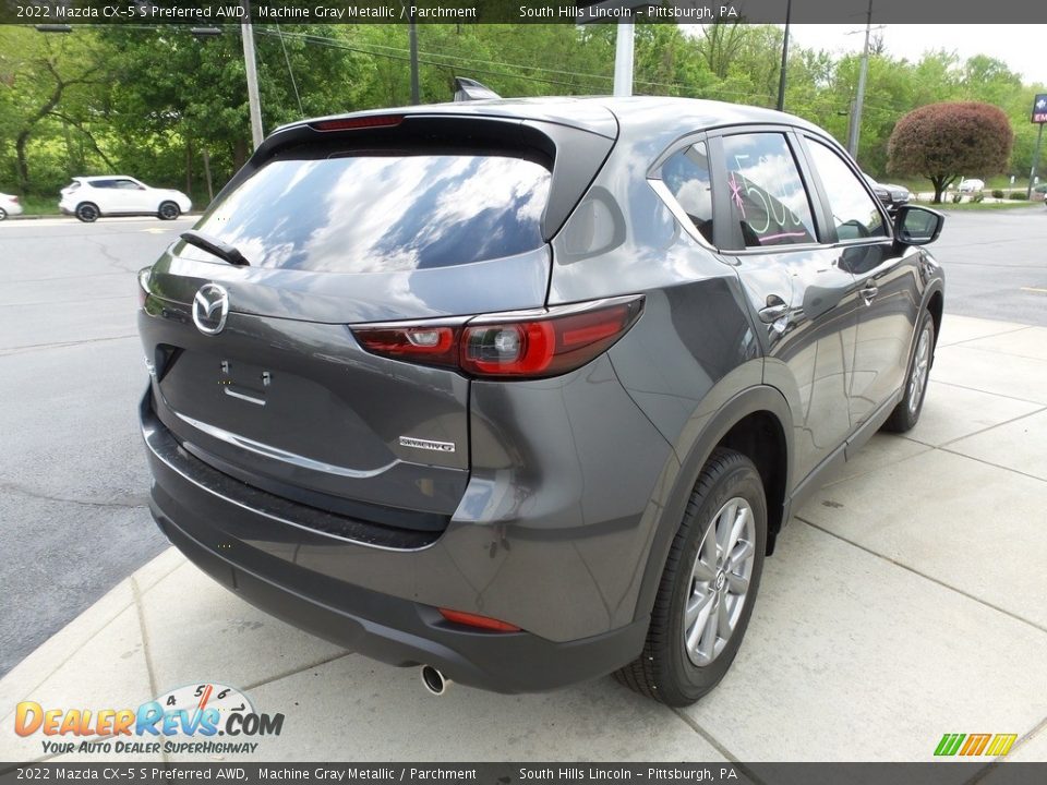 2022 Mazda CX-5 S Preferred AWD Machine Gray Metallic / Parchment Photo #6