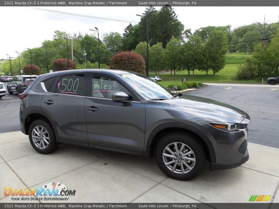 2022 Mazda CX-5 S Preferred AWD Machine Gray Metallic / Parchment Photo #7