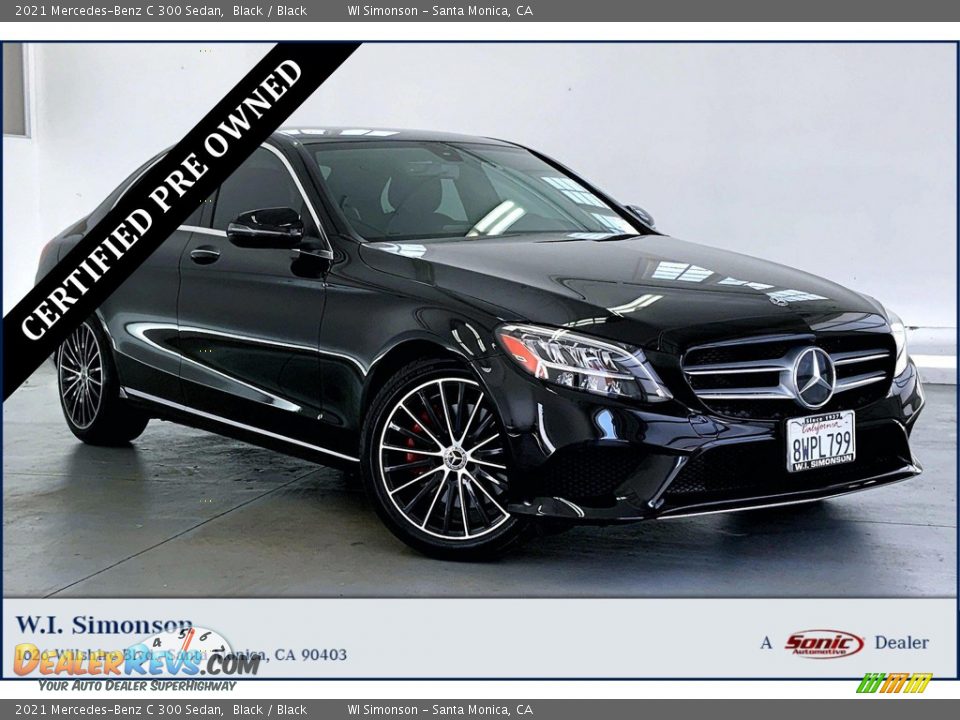 2021 Mercedes-Benz C 300 Sedan Black / Black Photo #1