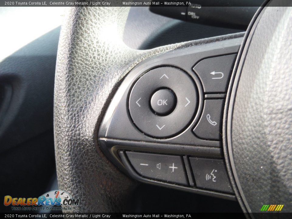 2020 Toyota Corolla LE Celestite Gray Metallic / Light Gray Photo #23