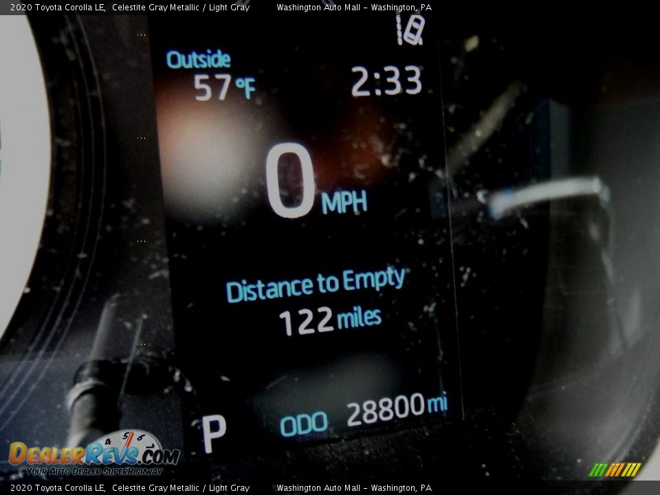 2020 Toyota Corolla LE Celestite Gray Metallic / Light Gray Photo #28