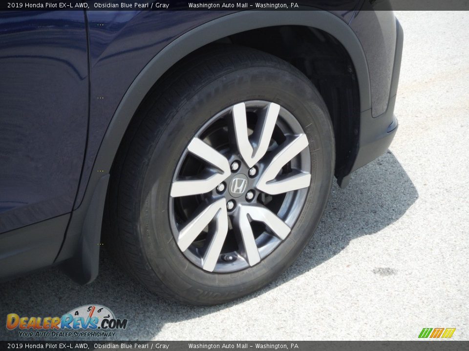 2019 Honda Pilot EX-L AWD Obsidian Blue Pearl / Gray Photo #3