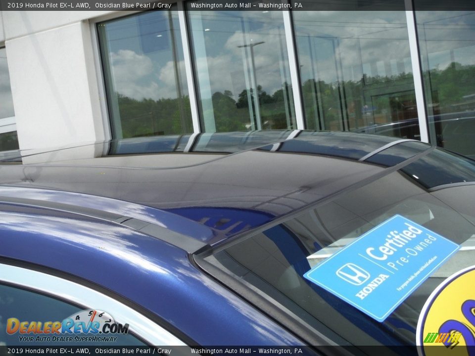 2019 Honda Pilot EX-L AWD Obsidian Blue Pearl / Gray Photo #4